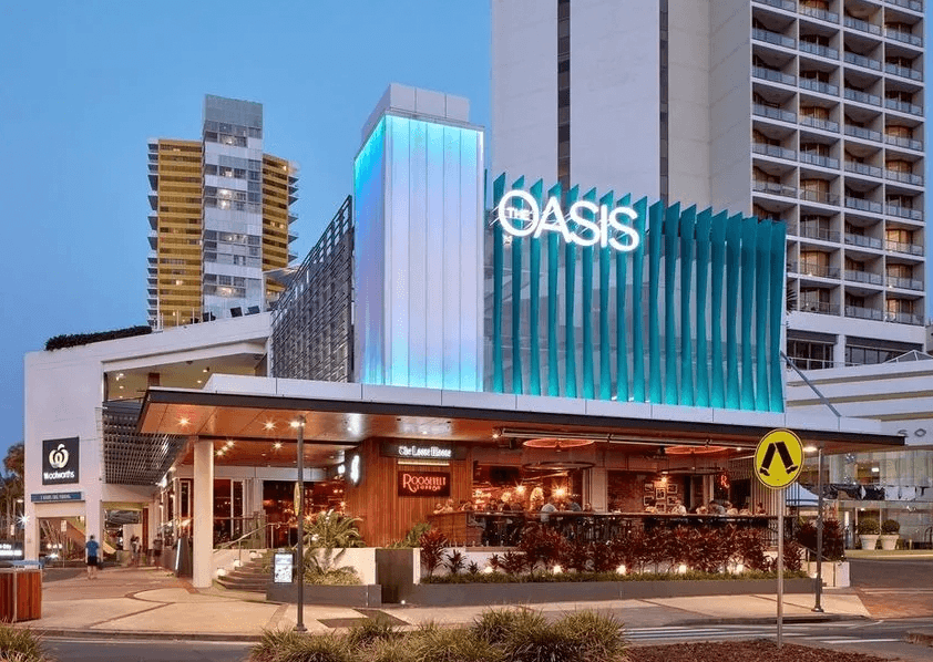 The Oasis Shopping Centre entry